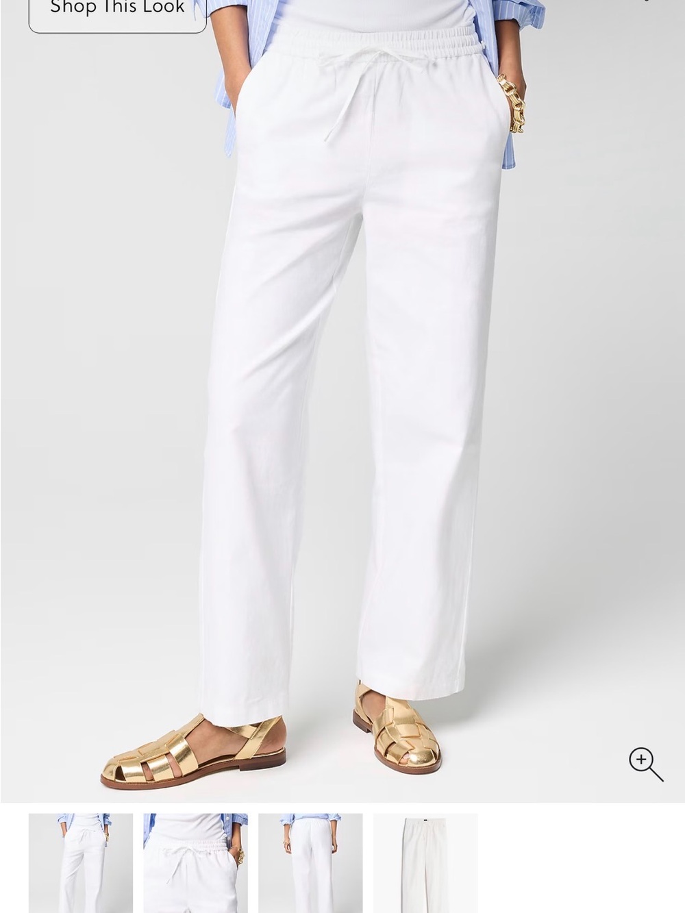 Jcrew linen slim wide leg pants